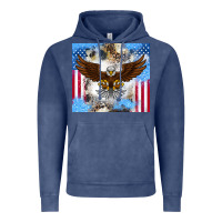 Vintage Denim America Eagle Vintage Hoodie - CowhideDigitalArt