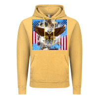 Vintage Mustard America Eagle Vintage Hoodie - CowhideDigitalArt