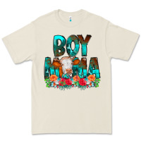 Bone Boy Mama Flowers Cow Premium Tee - CowCowDesign