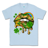 Dusty Blue St. Patrick's Day lips Classic Tee - HowdyJamesFarm