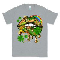 Heather Grey St. Patrick's Day lips Classic Tee - HowdyJamesFarm