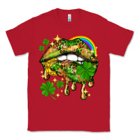 Red St. Patrick's Day lips Classic Tee - HowdyJamesFarm