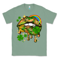 Sage St. Patrick's Day lips Classic Tee - HowdyJamesFarm