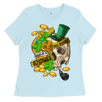 Baby Blue when you are dead inside but its st.patricks Ladies Tee - FaDigitalArtStudio
