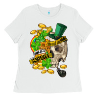 White when you are dead inside but its st.patricks Ladies Tee - FaDigitalArtStudio