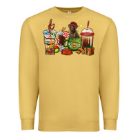 Antique Gold Christmas coffee cups with Labrador Premium Sweatshirt - RanaPortraitStore