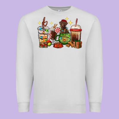 Christmas Coffee Cups With Labrador Premium Sweatshirt Designed By Ranaportraitstore