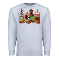 Heather Grey Christmas coffee cups with Labrador Premium Sweatshirt - RanaPortraitStore