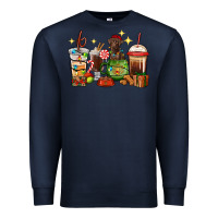 Navy Christmas coffee cups with Labrador Premium Sweatshirt - RanaPortraitStore
