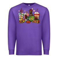 Purple Christmas coffee cups with Labrador Premium Sweatshirt - RanaPortraitStore