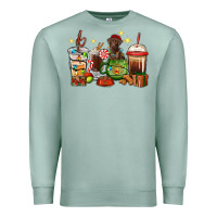 Seafoam Christmas coffee cups with Labrador Premium Sweatshirt - RanaPortraitStore
