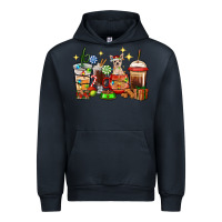 Navy Christmas coffee cups with Chihuahua Urban Hoodie - RanaPortraitStore