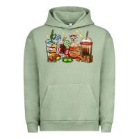 Pigment Oil Green Christmas coffee cups with Chihuahua Urban Hoodie - RanaPortraitStore