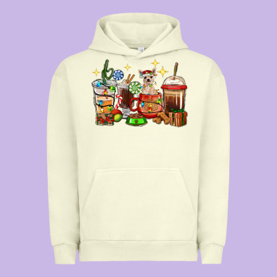 Christmas Coffee Cups With Chihuahua Urban Hoodie Designed By Ranaportraitstore