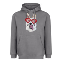 Storm White shepherd with love glasses Heavyweight Hoodie - RanaPortraitStore