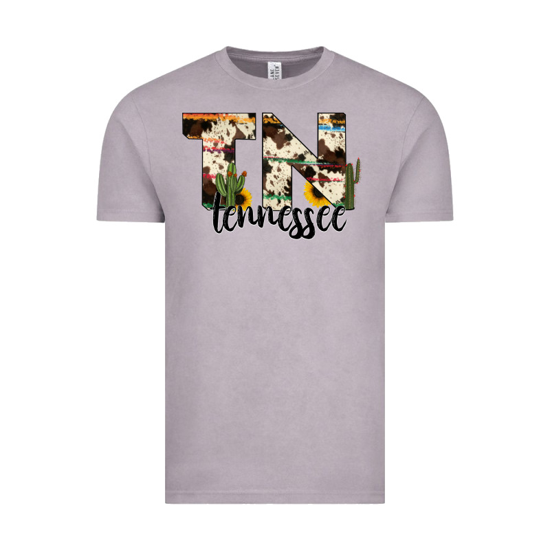 Tenesse State Cowhide Serape Cactus Vintage Tee by RanaPortraitStore | Teevron
