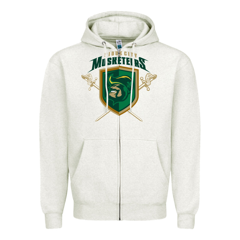 Sioux City Musketeers Zipper Hoodie by DesigneFamous | Teevron
