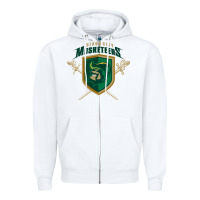 White sioux city musketeers Zipper Hoodie - DesigneFamous
