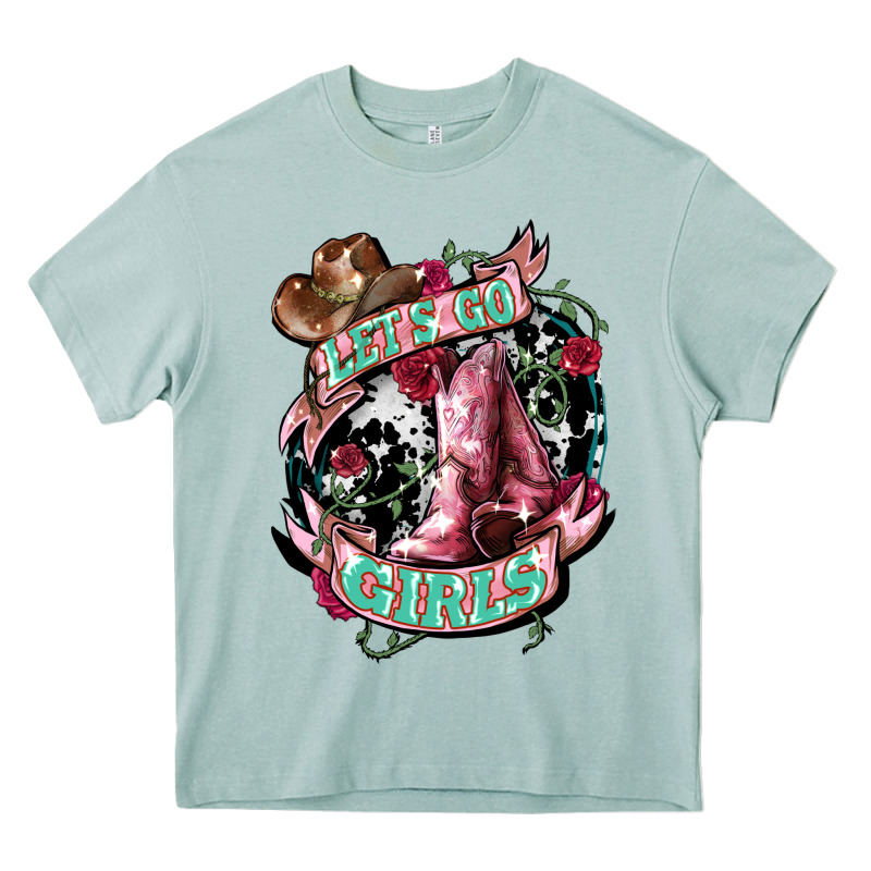Let's Go Girl's Cowboy Boots Heavy Core Tee by HowdyJamesFarm | Teevron