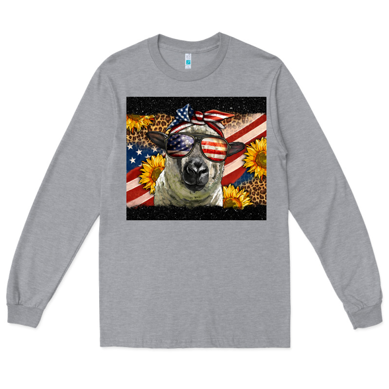 Western 4th Of July Sheep Long Sleeve Tee by LillyAllenDesigns | Teevron