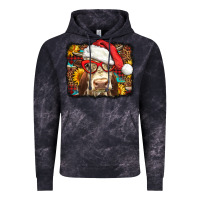 Cloud Black Christmas Cow Vintage Hoodie - LillyAllenDesigns