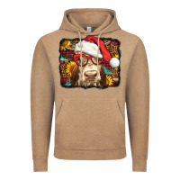 Vintage Coffee Christmas Cow Vintage Hoodie - LillyAllenDesigns