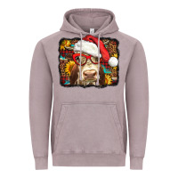Vintage Zinc Christmas Cow Vintage Hoodie - LillyAllenDesigns