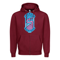 Burgundy madison fc art Zipper Hoodie - DesigneFamous