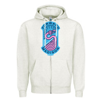 Oatmeal Heather madison fc art Zipper Hoodie - DesigneFamous