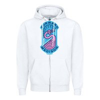 White madison fc art Zipper Hoodie - DesigneFamous