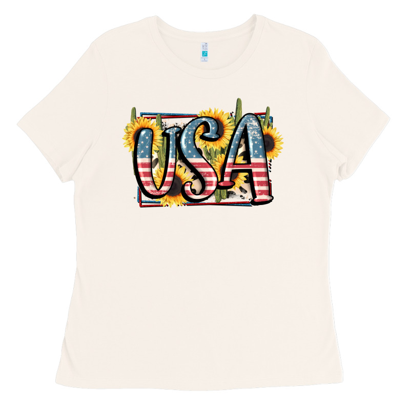 Usa 4th Of July Ladies Tee by FaDigitalArtStudio | Teevron