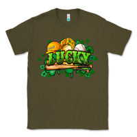 Army Green St. Patrick's Day Baseball Classic Tee - HowdyJamesFarm