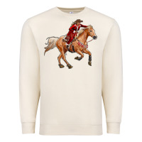 Sandshell Western Christmas Cowgirl On The Horse Premium Sweatshirt - RanaPortraitStore