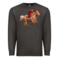Smoke Western Christmas Cowgirl On The Horse Premium Sweatshirt - RanaPortraitStore