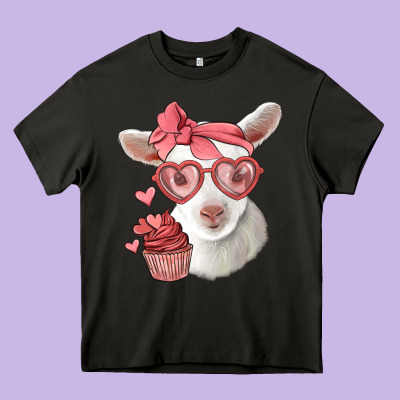 Cute Baby Lamb Valentines Day Heavy Core Tee Designed By Jasminsmagicworld
