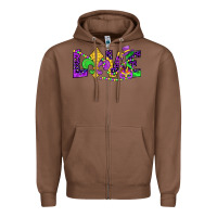Chestnut mardi gras love Zipper Hoodie - JahusDesignShop