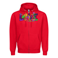 Red mardi gras love Zipper Hoodie - JahusDesignShop