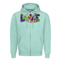 Seafoam mardi gras love Zipper Hoodie - JahusDesignShop