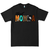 Black Blessed Momma Premium Tee - CowCowDesign