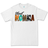 White Blessed Momma Premium Tee - CowCowDesign