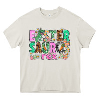 Cream Easter Saurus Nurse Easter Day Heavy Core Tee - HowdyJamesFarm