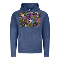 Vintage Denim mardi gras celebration pattern Vintage Hoodie - CowhideDigitalArt