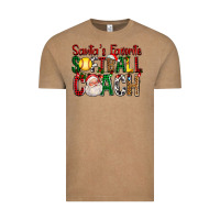Vintage Coffee Santa's Favorite Softball Coach For Christmas Vintage Tee - FaDigitalArtStudio