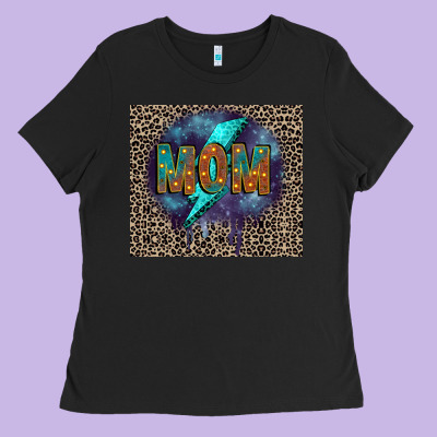 Leopard Mom Ladies Tee Designed By Fadigitalartstudio