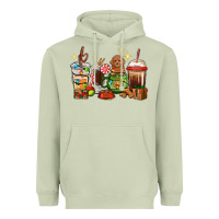 Matcha Christmas coffee cups with Poodle Heavyweight Hoodie - RanaPortraitStore