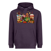 Plum Christmas coffee cups with Poodle Heavyweight Hoodie - RanaPortraitStore