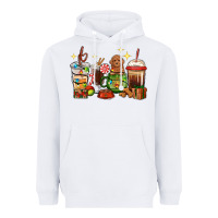 White Christmas coffee cups with Poodle Heavyweight Hoodie - RanaPortraitStore