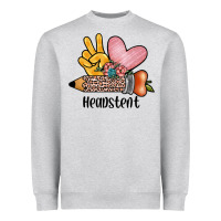 Heather Grey peace love headstent Heavyweight Sweatshirt - JahusDesignShop