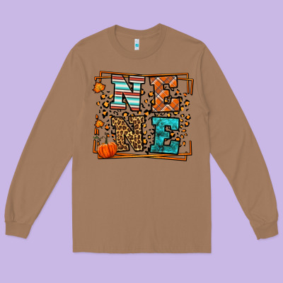 Fall Autumn Leopard Nene Long Sleeve Tee Designed By Lillyallendesigns