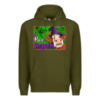 Army Green boo heifer Premium Hoodie - Jasminsmagicworld